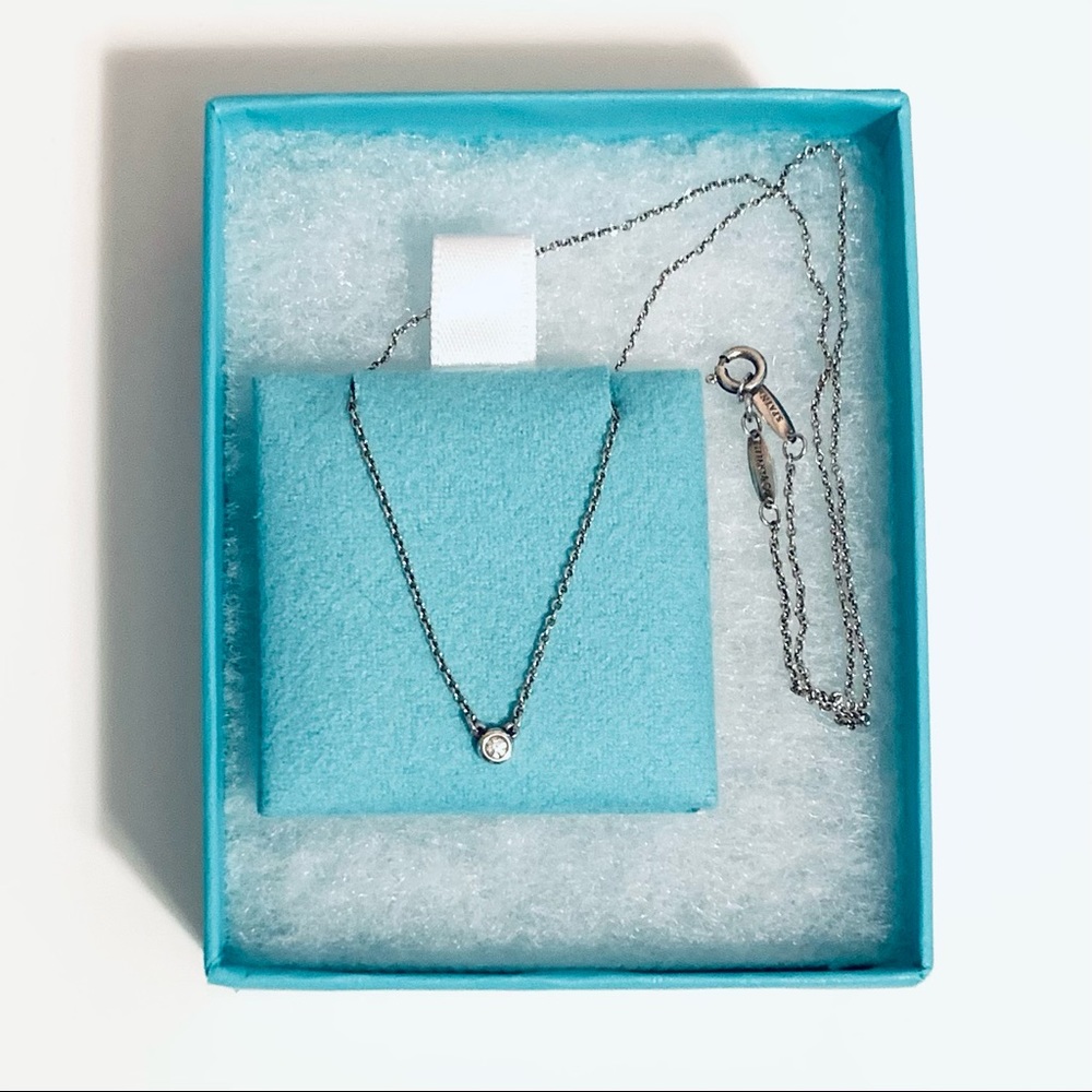 TIFFANY & CO. Diamonds by the Yard Single Diamond Pendant (Sterling Silver) - Picture 2 of 6